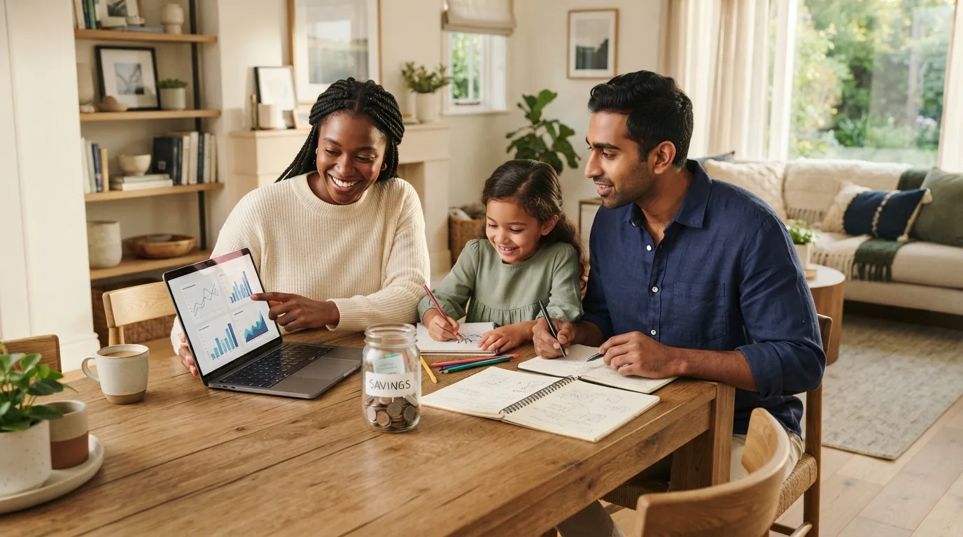 Business owners reviewing financial plans together